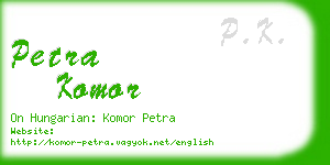 petra komor business card